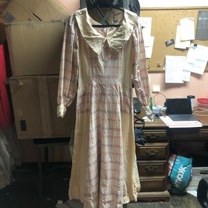 Vintage Linen/Cotton Prairie Style Dress